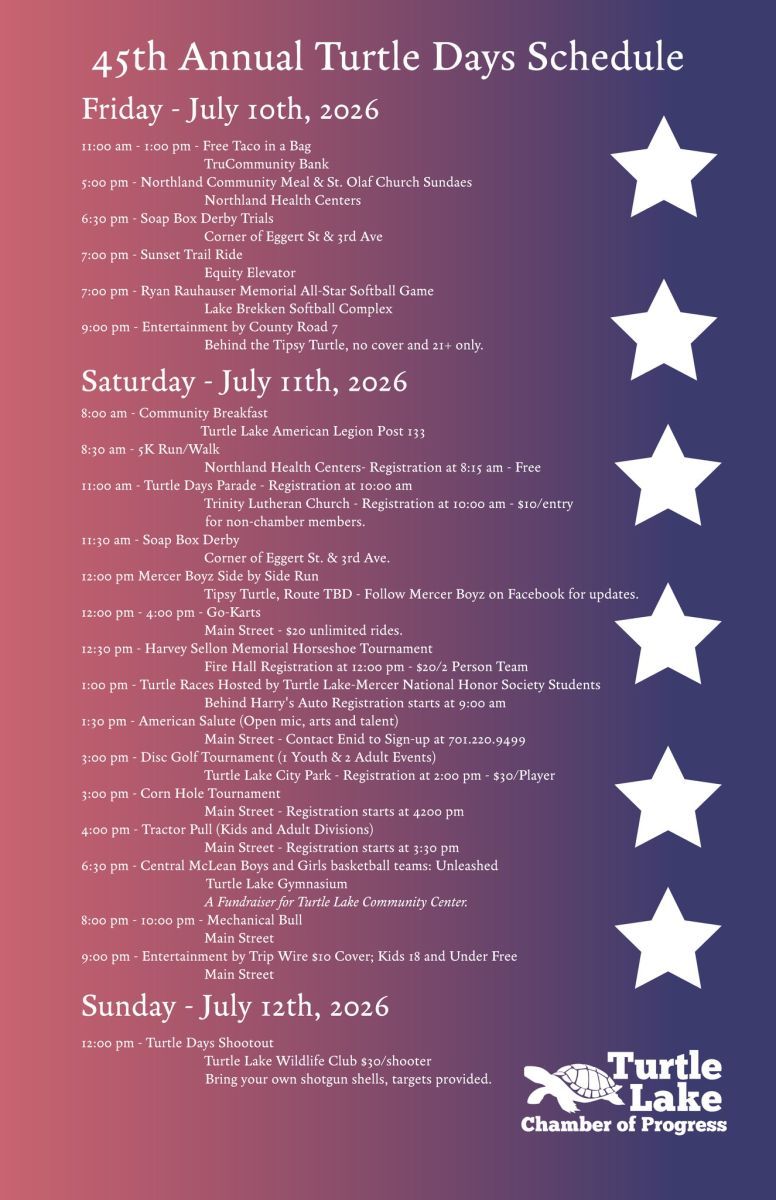 Schedule for Turtle Days